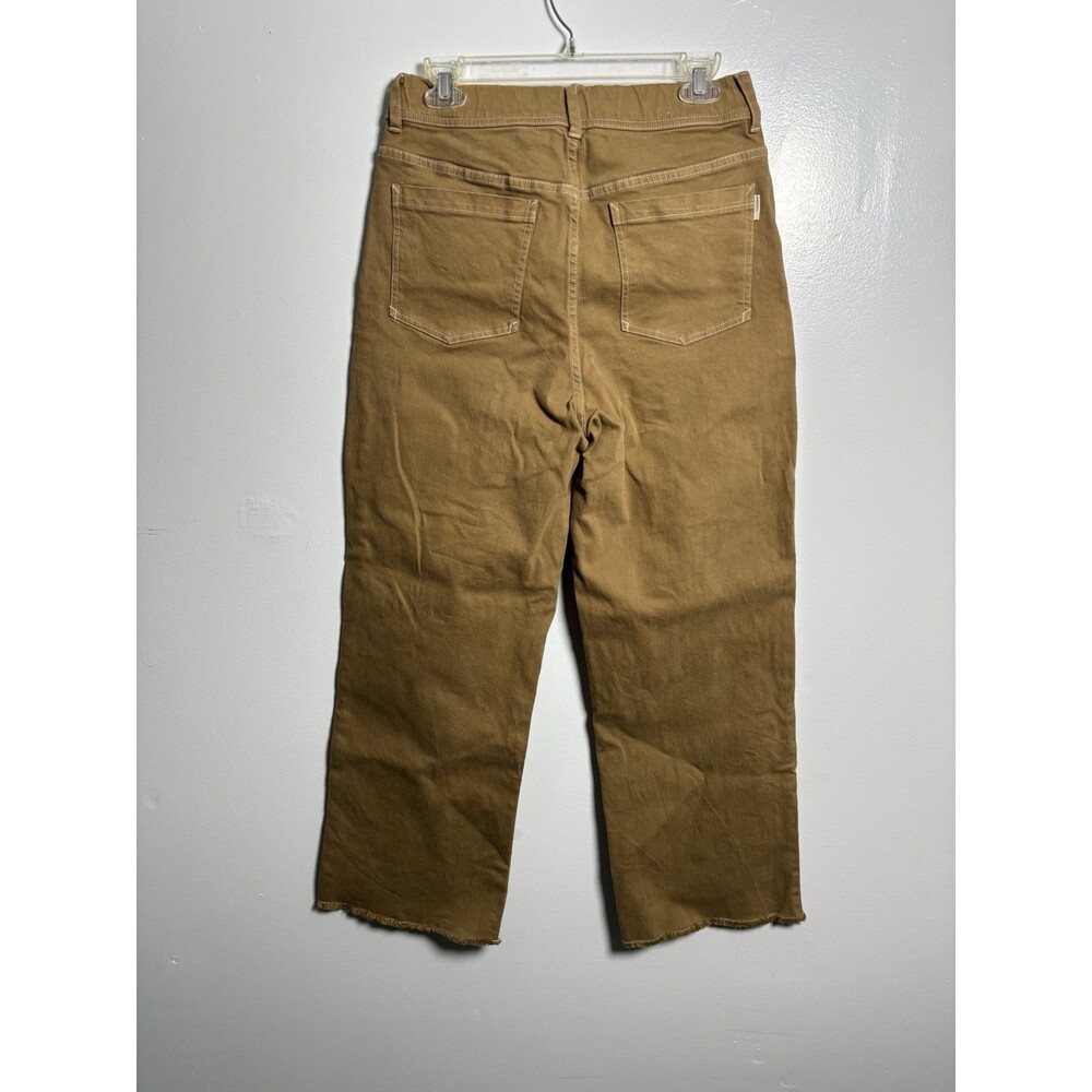 TOAD&CO Women’s 8 Brown Organic Cotton Elastane Flat Front Pants w/Pockets - Picture 5 of 12